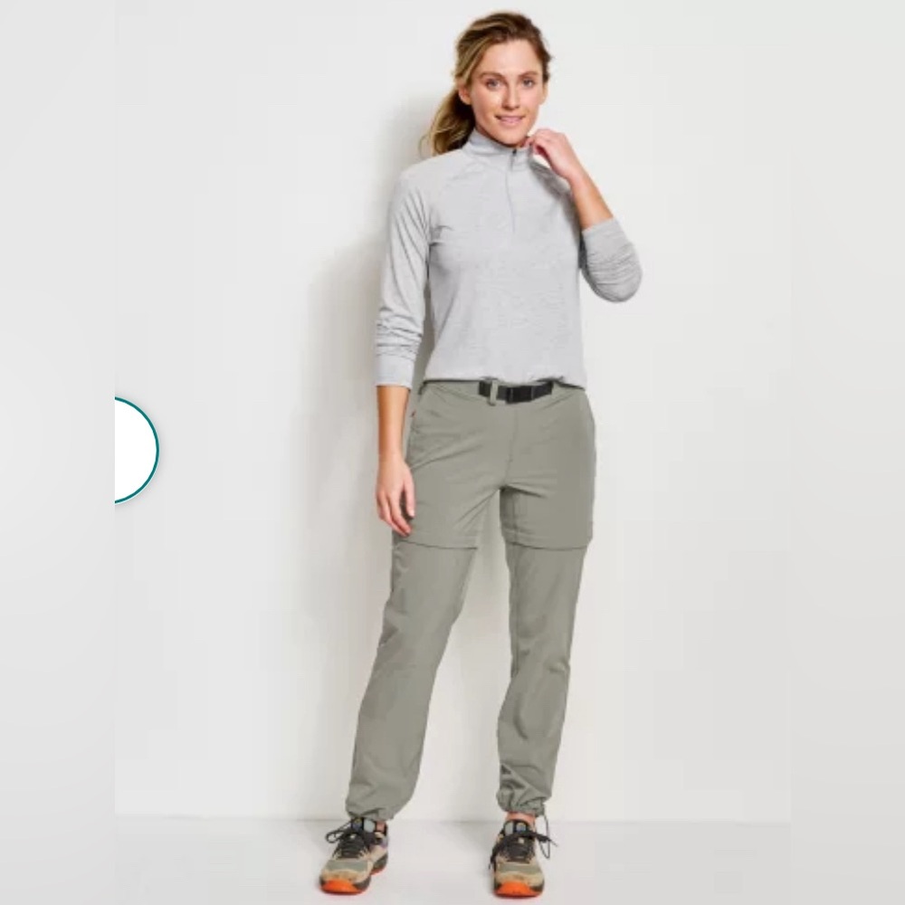 Orvis Wonder Ripstop Trail Zip-Off Pants | size 14 | color sagebrush